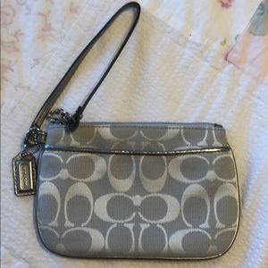 Coach Wristlet, Silver